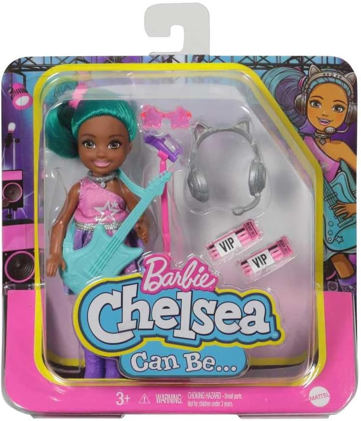 Barbie Chelsea Can Be Playset con Chelsea Rockstar, 6 pulgadas