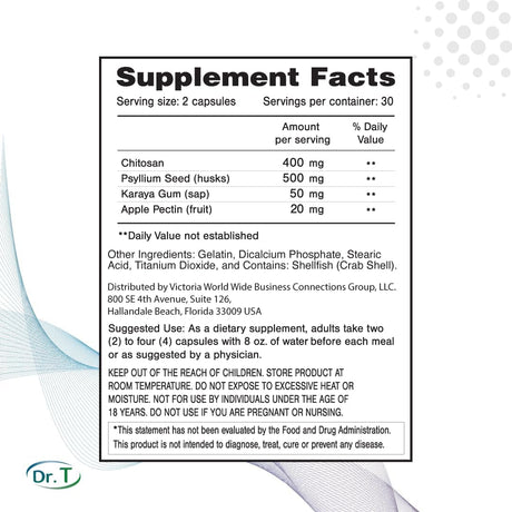 Suplemento Natural de Colesterol Dr. T - 60 Cápsulas