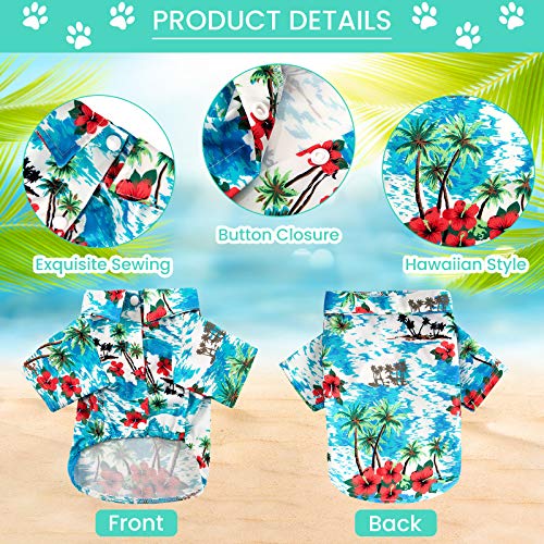 4 camisas hawaianas para perros hawaianos con estampado