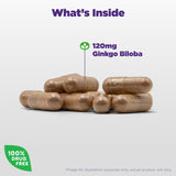 Suplemento Natrol Ginkgo Biloba 120mg, 60 Cápsulas
