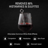 Filtros PureWine Red Wand - Reduce Histaminas y Sulfitos, Alivio
