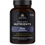Suplemento de probióticos y zinc de Ancient Nutrition 30 und