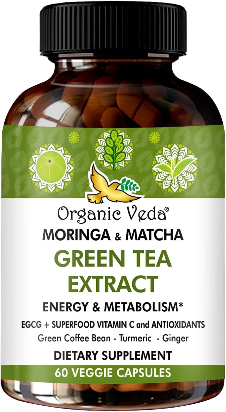 Suplemento de Té Verde Moringa y Matcha con ECGC y Cúrcuma