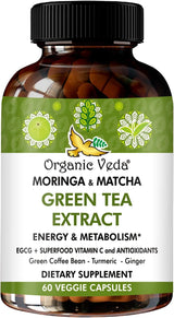 Suplemento de Té Verde Moringa y Matcha con ECGC y Cúrcuma