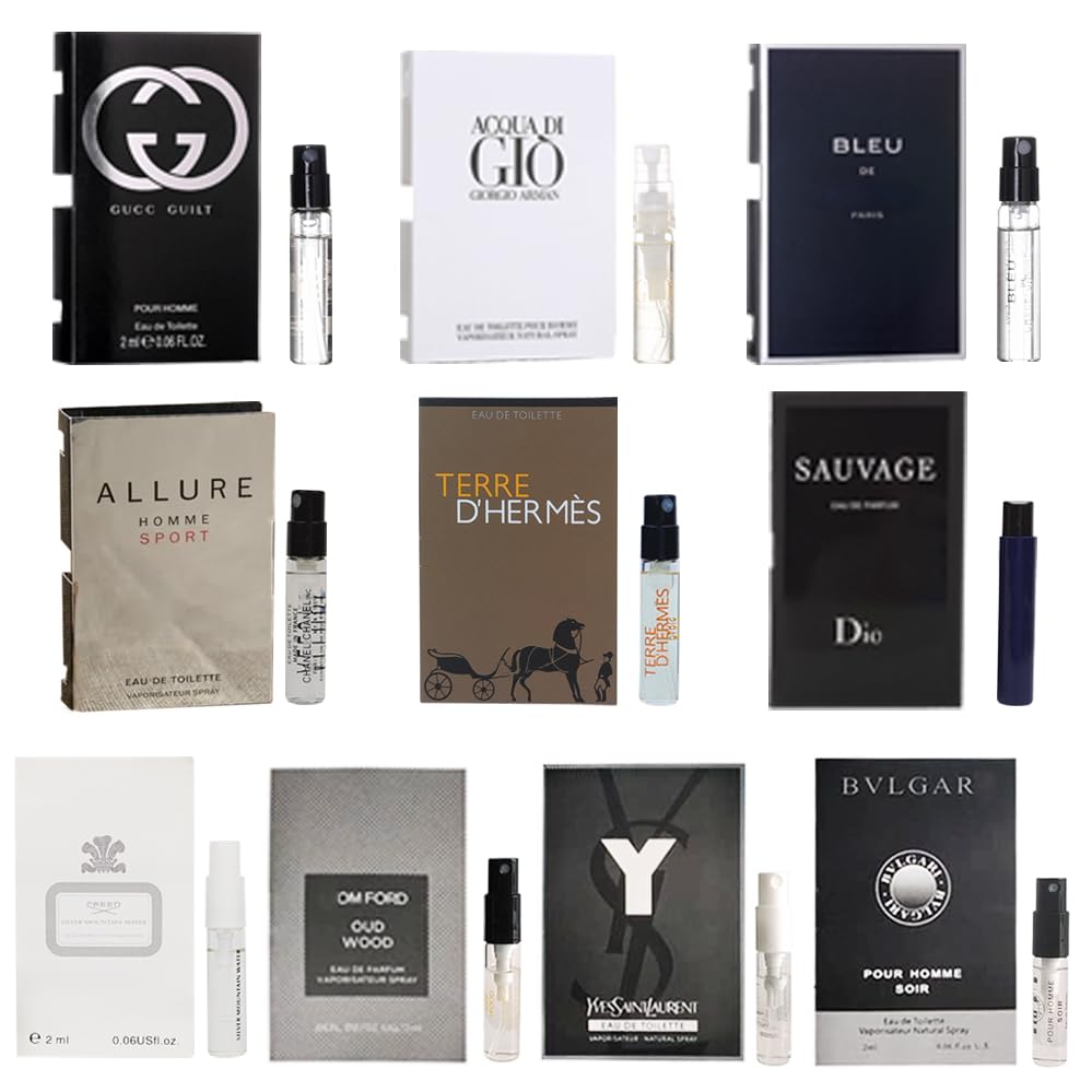 Juego de Muestras de Perfume para Hombre, 10 Piezas