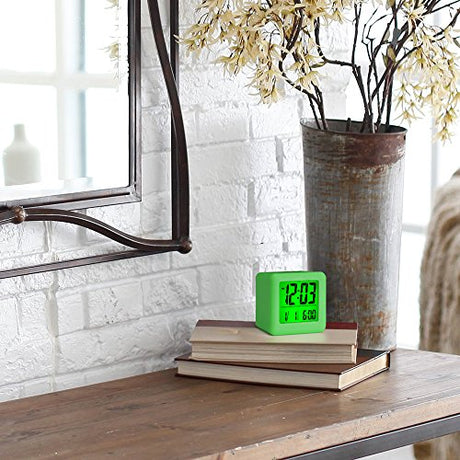 Reloj despertador digital de viaje de fácil configuración