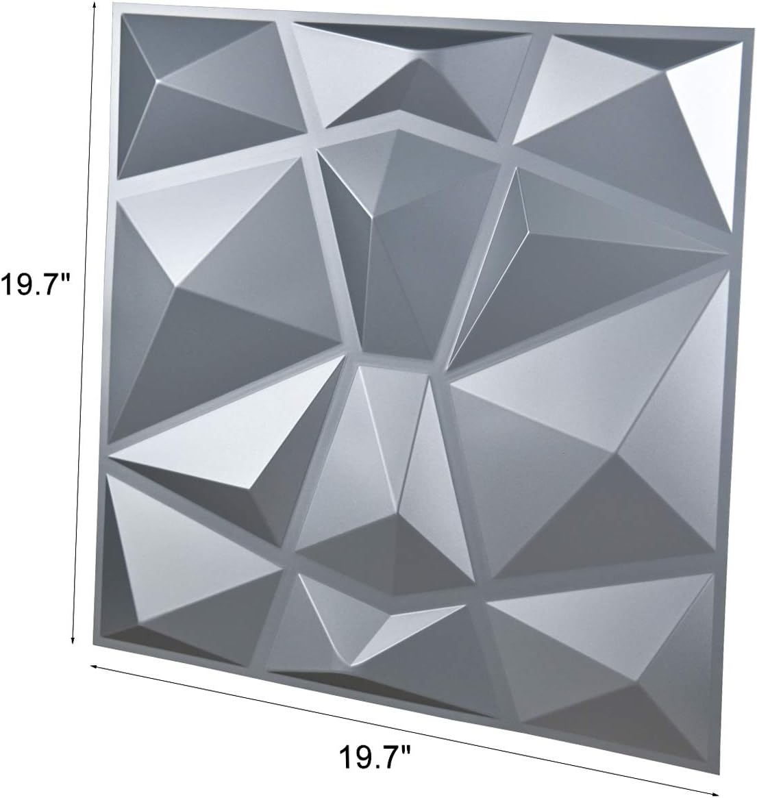 Art3d 3D Revestimiento con textura 3D para pared color gris