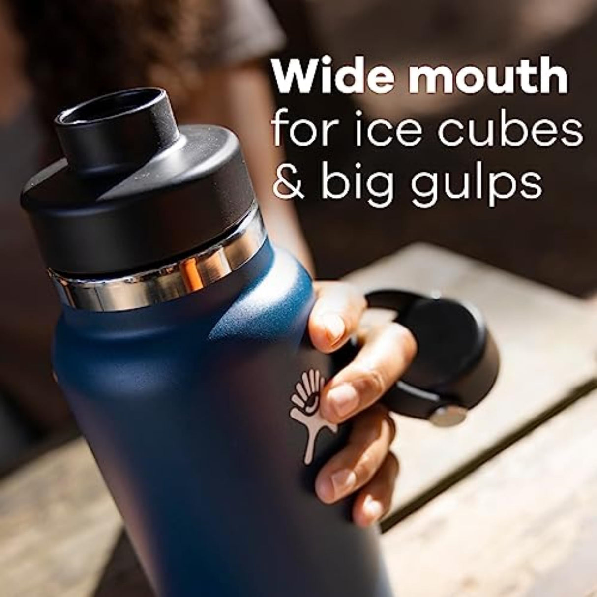 Botella de acero inoxidable con tapa a prueba de fugas, 32 oz