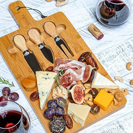 BlauKe - Tabla de queso (incluye 3 cuchillos de queso)