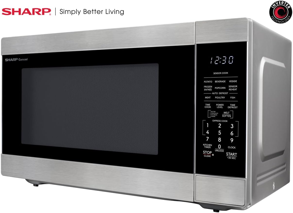 Horno Microondas SHARP SMC2266KS, 2.2 CuFt, 1200W, Turntable