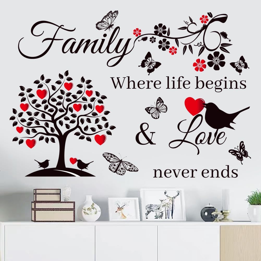 Adhesivo de Pared Familiar, Decoración Inspiradora para el Hogar