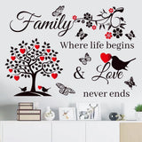 Adhesivo de Pared Familiar, Decoración Inspiradora para el Hogar