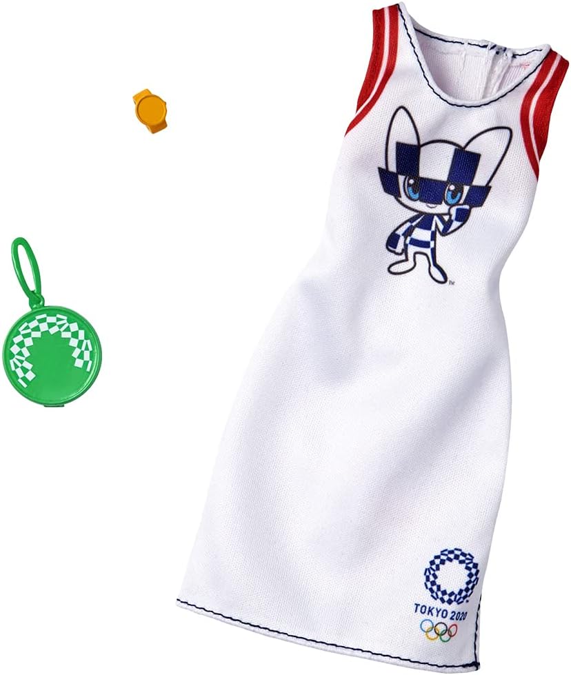 Ropa Barbie: Outfit Juegos Olímpicos Tokio 2020, Bolsa y Reloj
