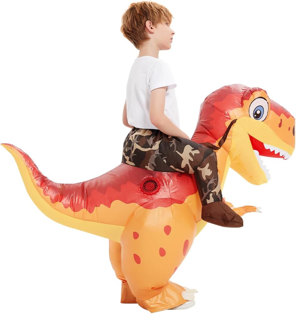 Disfraz Inflable Dinosaurio para Niños COMIN, Divertido Halloween
