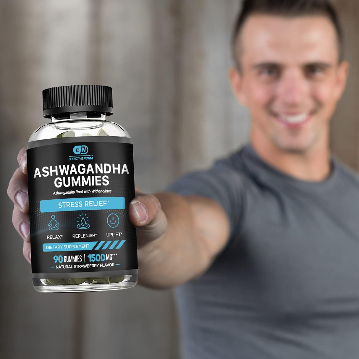 Gomitas de Ashwagandha 1500mg - Suplemento para Estrés y Sueño