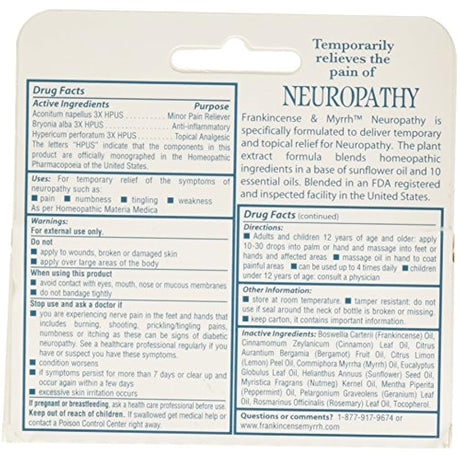 Aceite de frotamiento de neuropatía de incienso y mirra