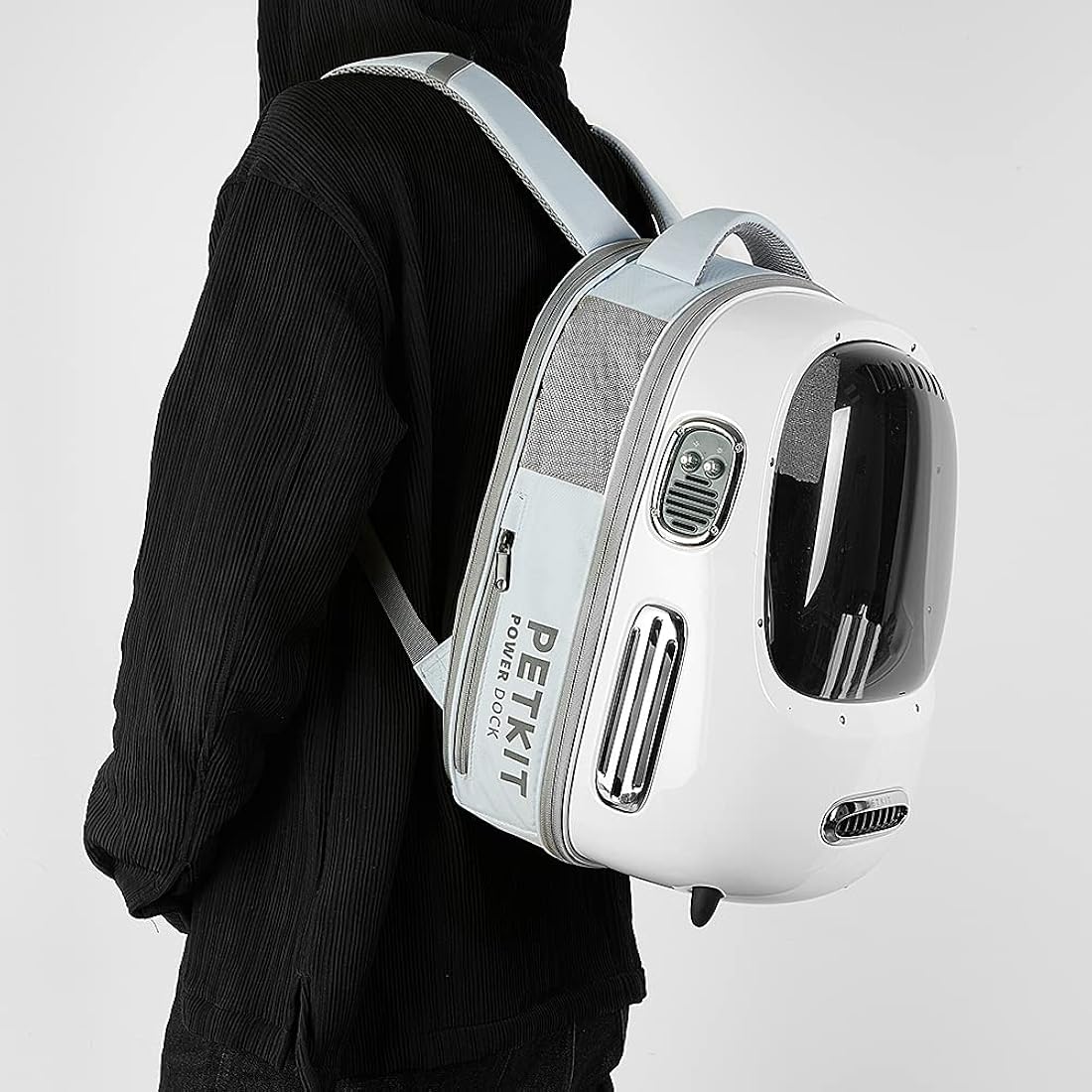 Mochila para gatos y cachorros con ventilador para viajes