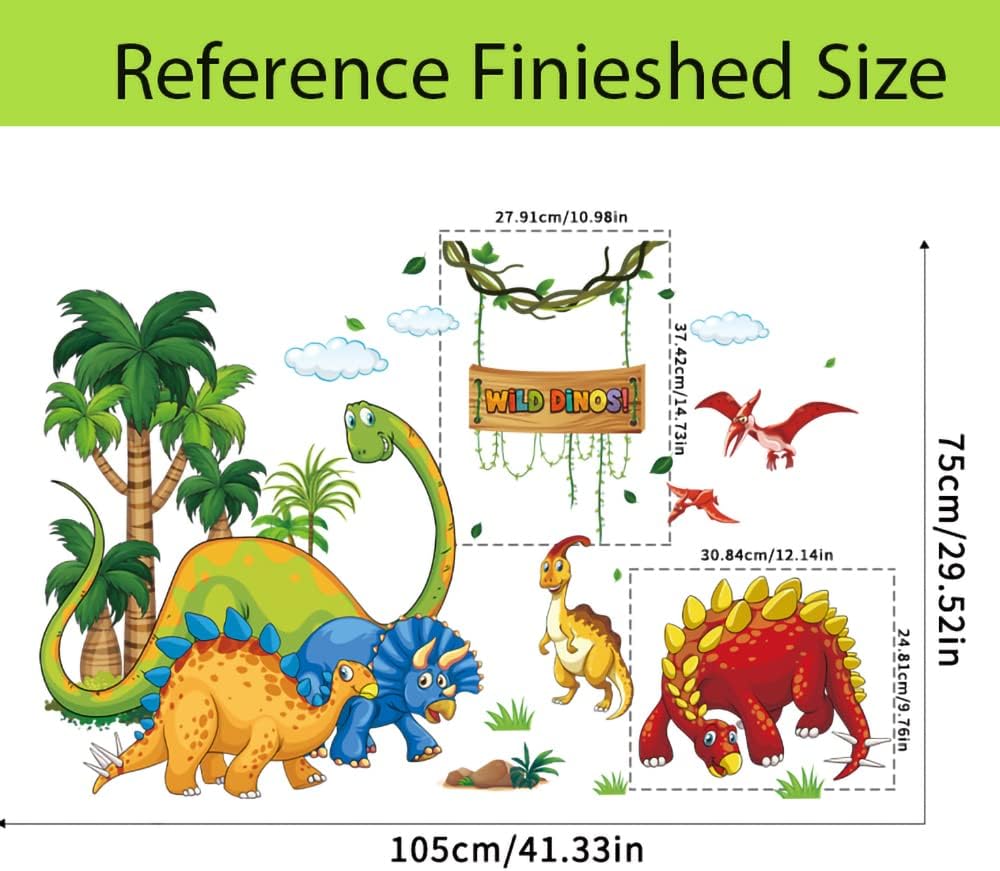 Stickers de Dinosaurios Supzone para Habitaciones Infantiles