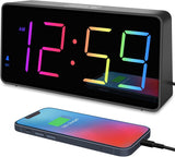 Reloj Despertador Digital Extra Fuerte con Luz LED y Cargador