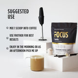 Focus Coffee Creamer, Energía y Claridad, MCT, Nootropics, Vegan