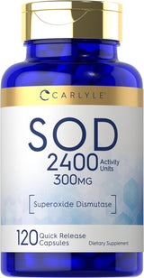 Suplemento Carlyle S.O.D. Cápsulas 300mg 120u Sin GMO Gluten Free