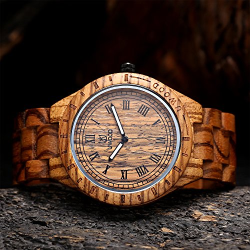 Relojes de cuarzo para hombre  de madera natural