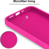 DEENAKIN Funda para iPhone 13 Pro Max con protector de pantalla, cubierta de goma de gel de silicona líquida suave y duradera para iPhone 13 Pro Max de 6.7 pulgadas, color rosa intenso