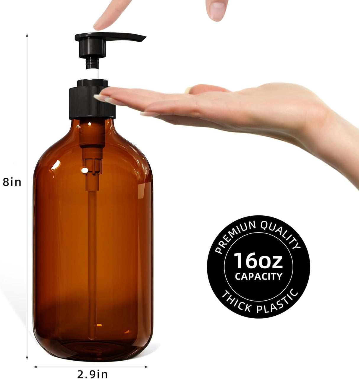 Dispensador de jabón para platos y hogar  de color ámbar