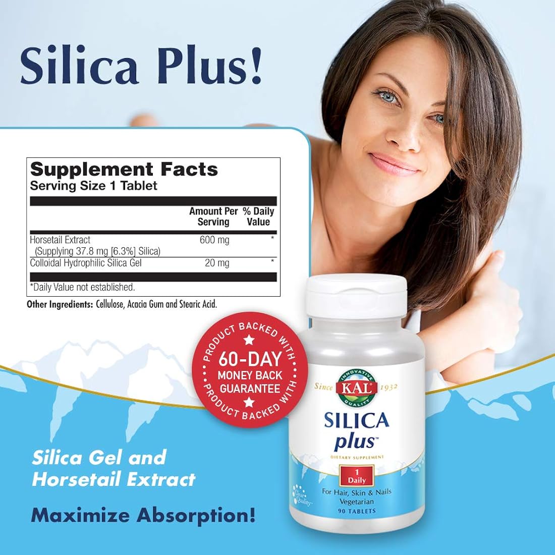 Suplementos  Silica Plus Tablets 90 unidades