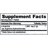 Suplemento L-arginina apoya el flujo sanguínea 1000 mg 50un