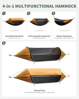 Hamaca de Camping con Mosquitera y Sombra, 4 en 1, Modelo X
