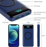 Cargador portátil inalámbrico pantalla LED inteligente azul
