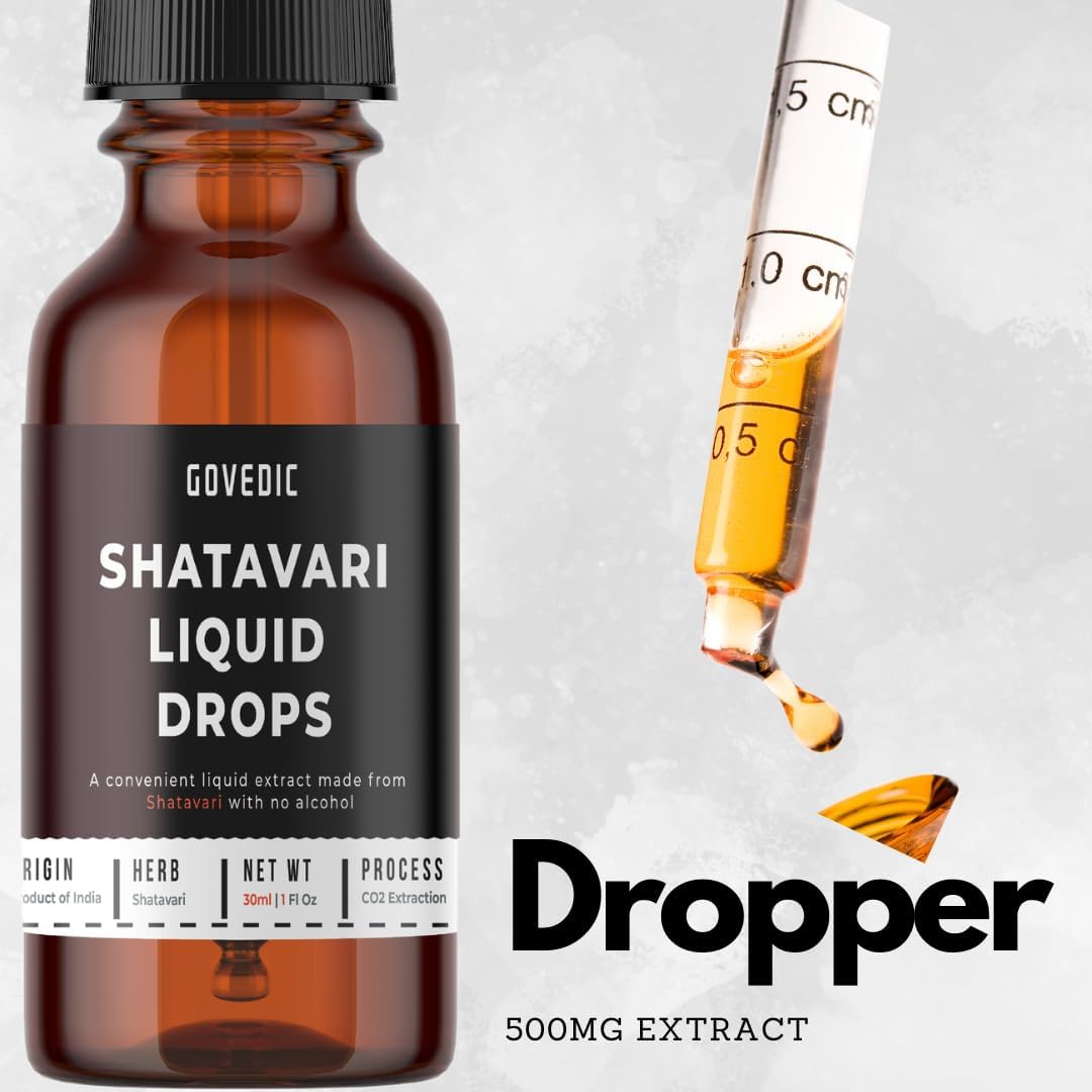 Shatavari Liquid Drops 1 Fl Oz 1.0 fl oz 60 porciones 500 mg