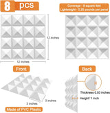 Paneles Difusores Acústicos TroyStudio 12x12x1 Pvc 8 Piezas