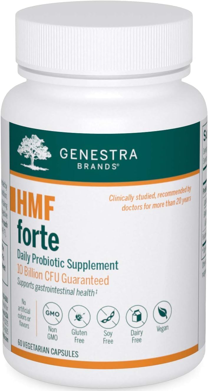Suplemento probiótico HMF Forte de Genestra - 4 cepas, 120 cápsulas