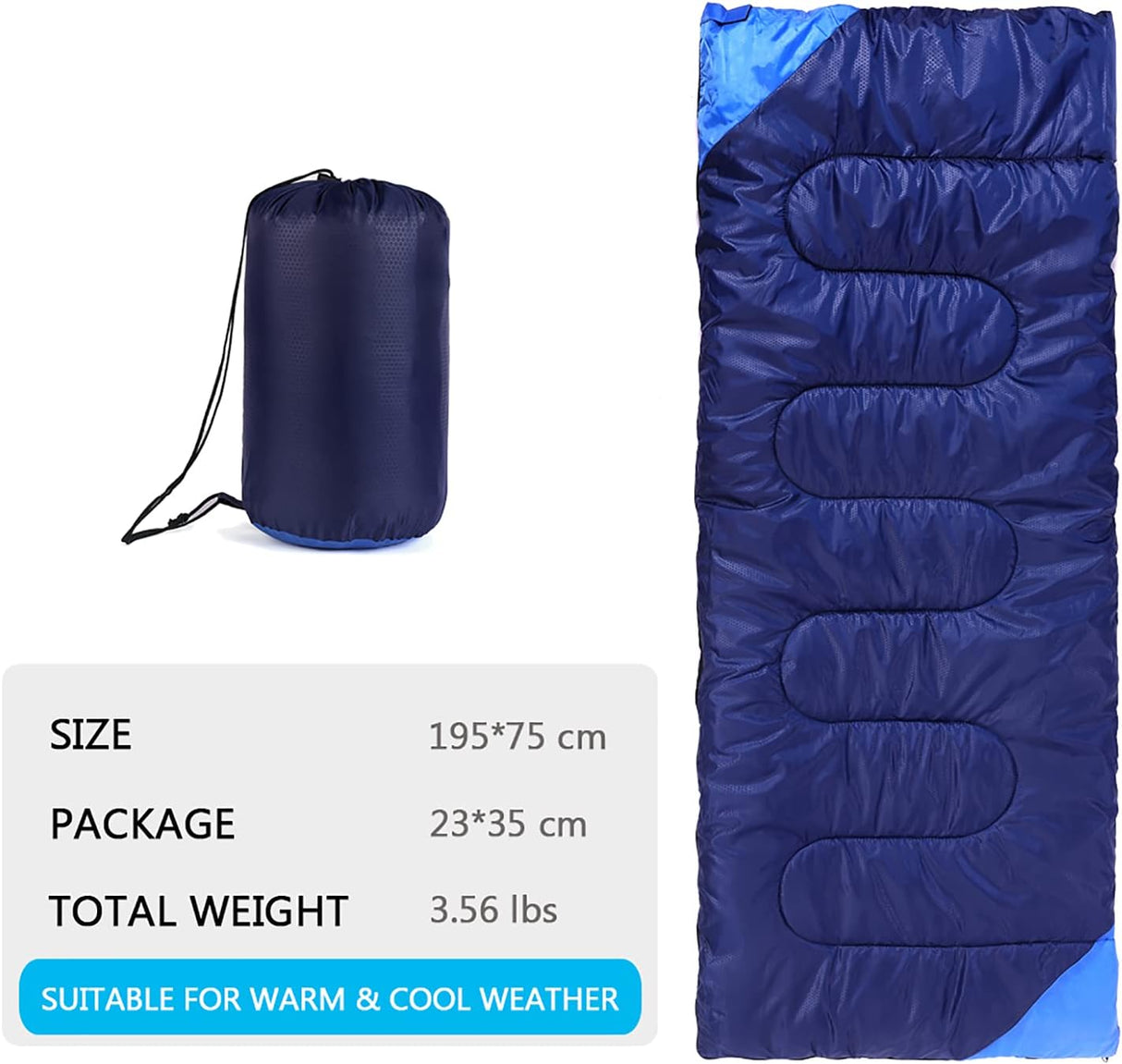 Saco de dormir impermeable para equipo de camping y viajes