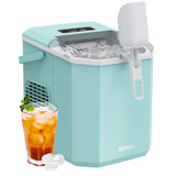 Máquina de Hielo Silonn, portátil, 26 lbs/día, 9 cubos/6 min