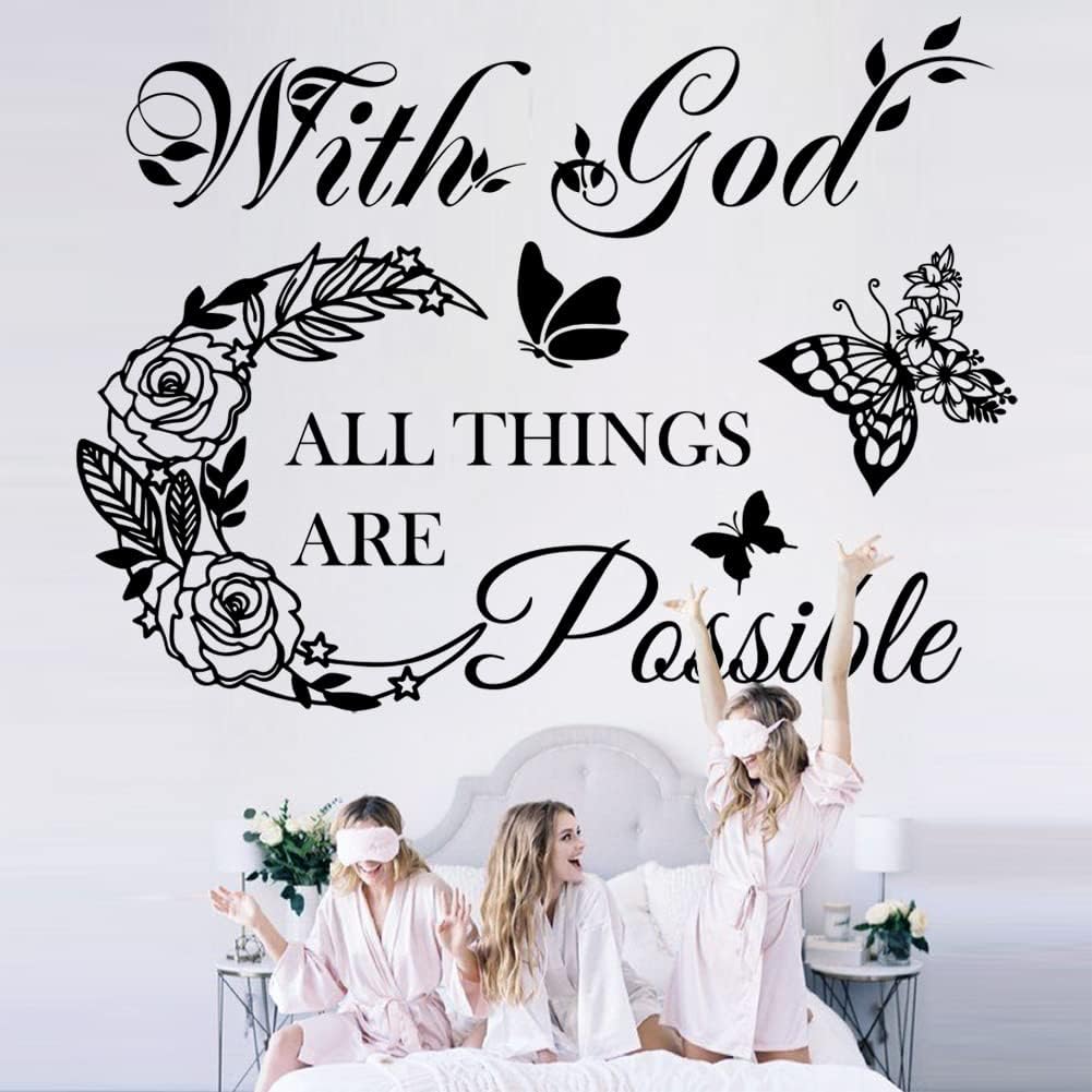 Vinilo Decorativo Inspiracional Dios Todo es Posible - Sticker