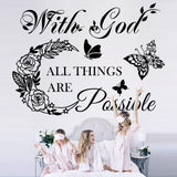 Vinilo Decorativo Inspiracional Dios Todo es Posible - Sticker