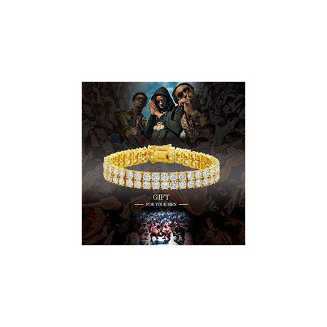 Pulseras y tobilleras con 2 filas de circonitas cúbicas