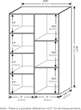 Estantería reversible 7 cubos, modelo 11048WH/PI