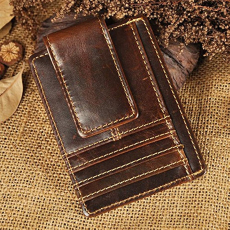 Le'aokuu - Billetera para tarjetas crédito con imán y clip
