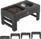 Comedero Elevado ELS para Perros, Ajustable, Acero Inoxidable