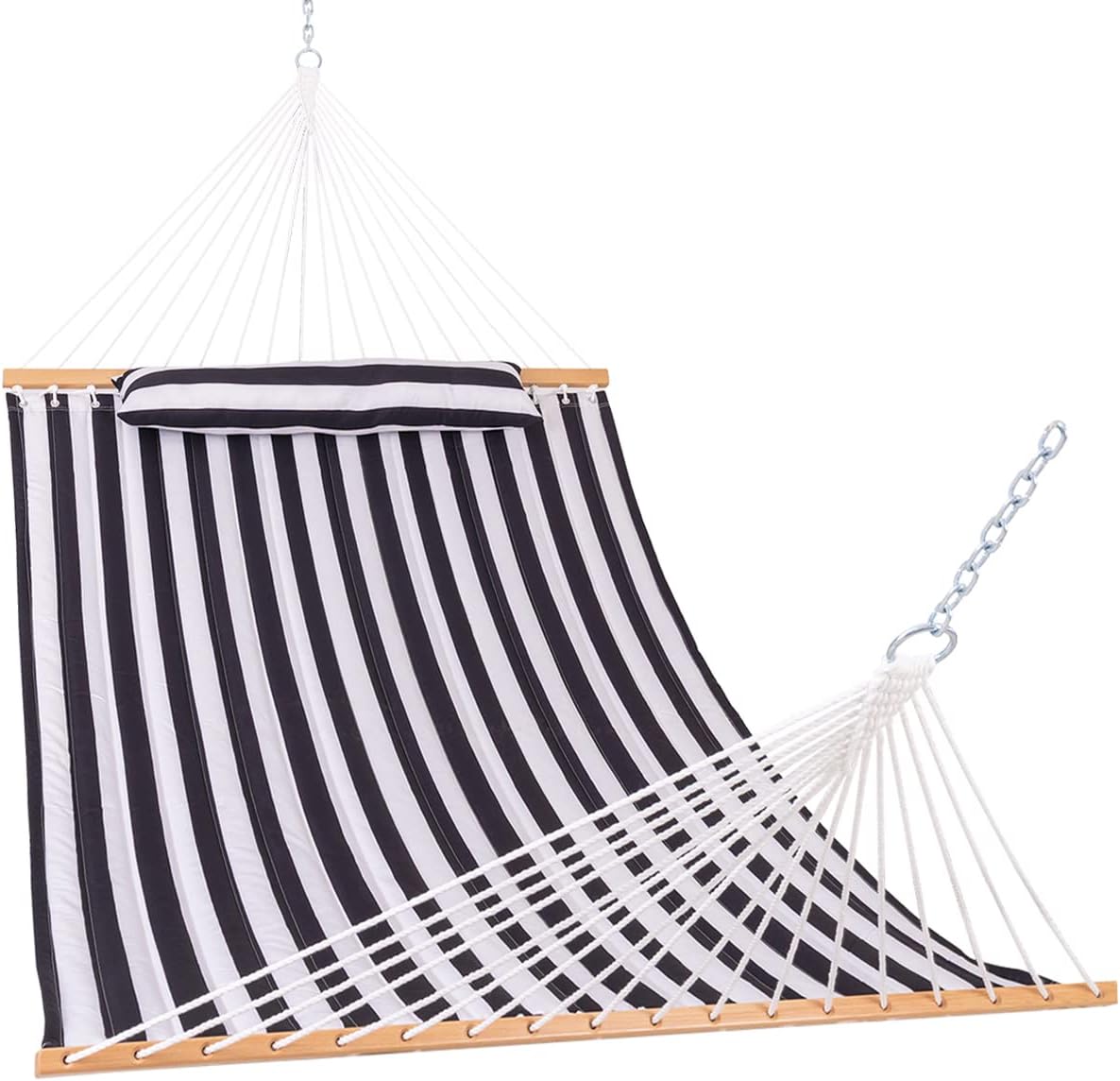 Hamaca Doble Lazy Daze 12 FT, con Baras y Almohada, 450 lbs