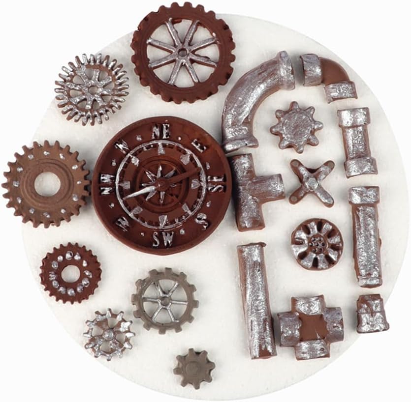 Moldes de fondant vintage en relieve 4 piezas de moldes