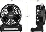 HOLMES Ventilador Personal 4, Recargable, 3 Velocidades, Portátil