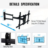 Soporte de TV FORGING MOUNT para 32-75, 33 Extensión, VESA 600x400
