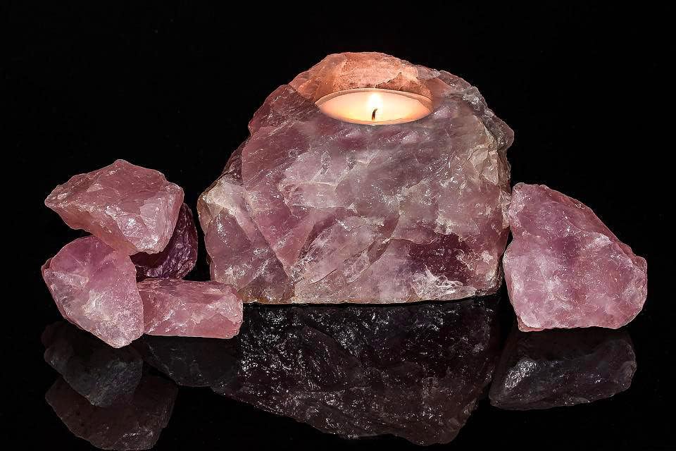 Cuarzo rosa de 2 in, piedras naturales en bruto, cristales