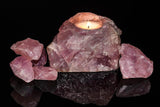 Cuarzo rosa de 2 in, piedras naturales en bruto, cristales
