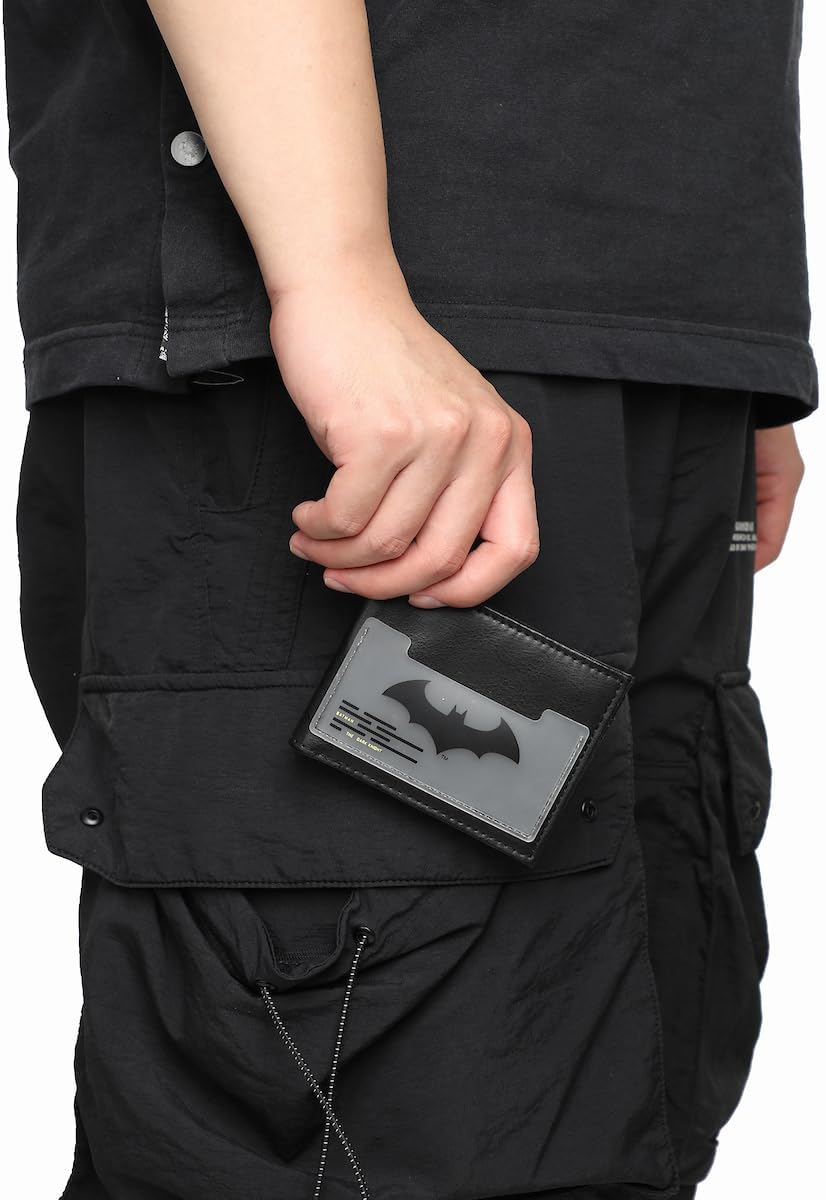 Cartera Bifold Hombre con Logo de Batman